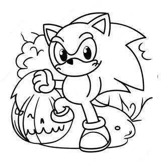 Sonic Halloween Szinezooldal 93533-32923