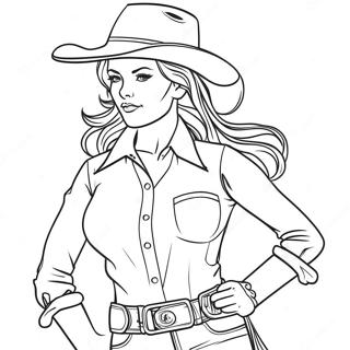 Cowgirl Aki Lasszoval Szinezolap 93715 33072