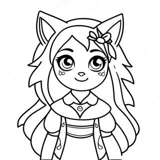 Misztikus Gacha Life Farkas Lany Szinezolap 93793-33140