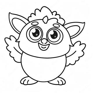 Boldog Furby Táncol Színezőlap Színezők