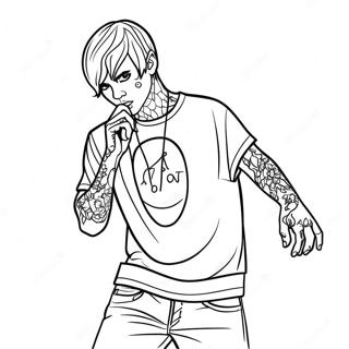 Lil Peep Eloadas Kozben Szinezolap 94411-33826