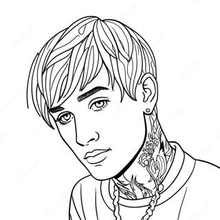 Lil Peep Szines Hajjal Szinezolap 94412-33832