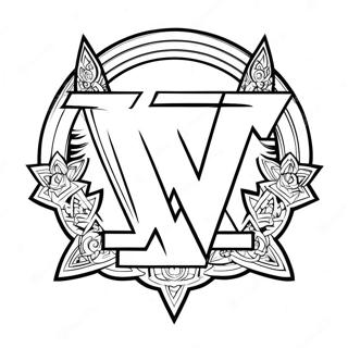 Szines Wwe Logo Szinezolap 94540-33767