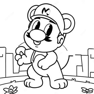 Jatekos Macska Mario Egy Rajzfilm Vilagban Szinezolap 95617-34792