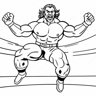 Bonyolult Szurkearnyalatos Wwe Birkozo Aki Az Ellenfelre Ugrik Szinezolap 96311-35317