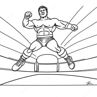 Bonyolult Szurkearnyalatos Wwe Birkozo Aki Az Ellenfelre Ugrik Szinezolap 96311-35318