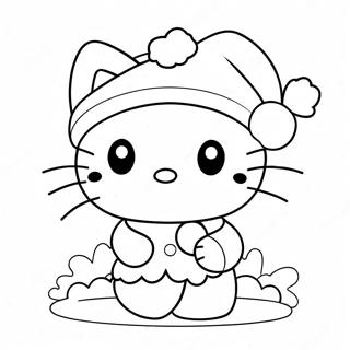 Hello Kitty Mikulas Sapkaban Szinezolap 96568-35517