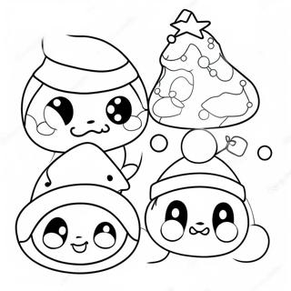 Aranyos Anime Karakterek Karacsonyi Kalapban Szinezolap 97828-36800