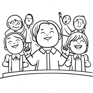 Gyerekek Enekelnek A Templomban Szinezolap 97909-36869