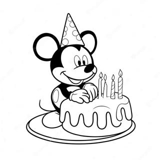 Mickey Mouse Szuletesnapi Tortaval Szinezolap 98778-37537