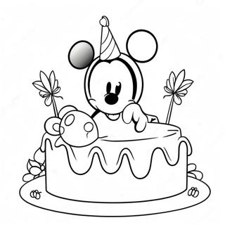 Mickey Mouse Szuletesnapi Tortaval Szinezolap 98778-37538