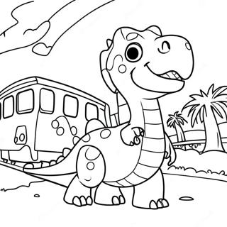 Dinoszaurusz Vonat Szinezolap 98905-37634