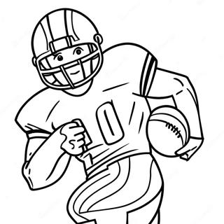Michigan Futball Jatekos Akcioban Szinezooldal 98957-37678