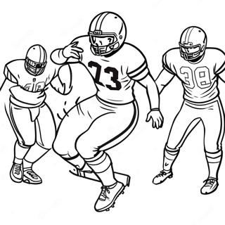 Michigan Futball Jatekos Akcioban Szinezooldal 98957-37680