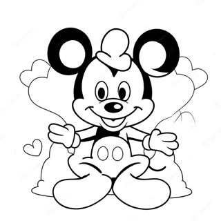 Aranyos Mickey Mouse Szivekkel Szinezolap 99136-37819