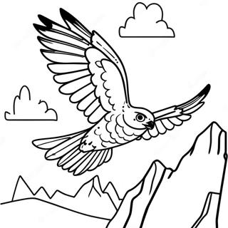 Peregrine Solyom A Hegyek Felett Szinezolap 99243-37910