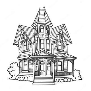 Szines Viktorianus Haz Szinezolap 9960-308